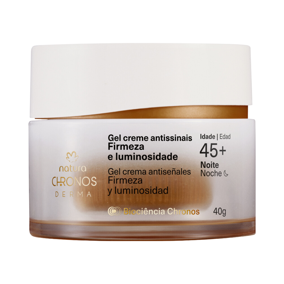 Gel Creme Antissinais Noite Firmeza e Luminosidade 45+ Chronos