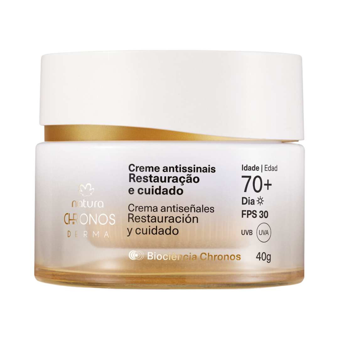Creme Antissinais Dia Restauração e Cuidado 70+ Chronos
