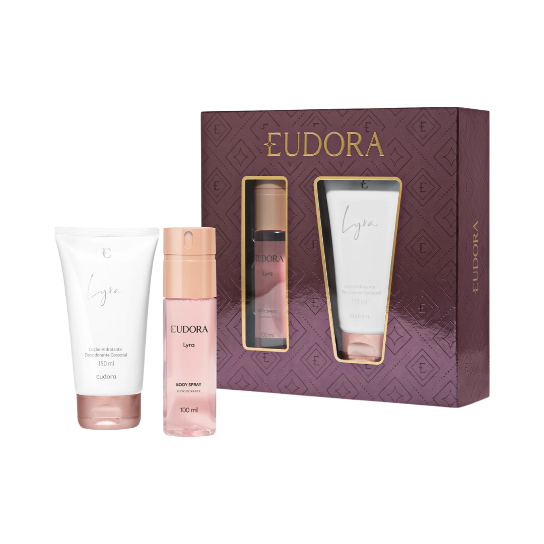 Kit Presente Dia das Mães: Body Spray Lyra + Loção Hidratante Lyra