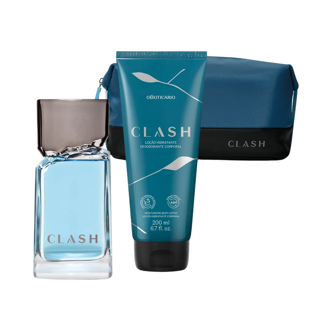 Combo Clash: Desodorante Colônia + Loção Desodorante + Nécessarie
