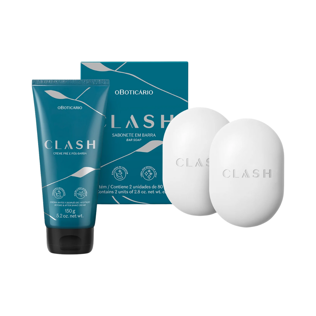 Combo Clash: Creme Pré E Pós-Barba + Sabonete em Barra