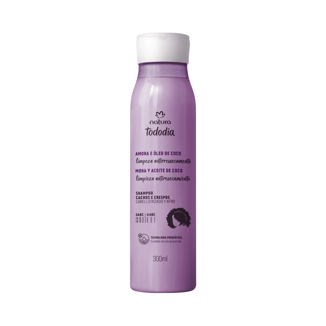 Shampoo Cachos e Crespos Todo Dia Amora e Óleo de Coco 300ml
