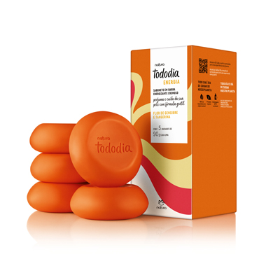 NATURA TODODIA SABONETE BARRA FLOR DE GENGIBRE E TANGERINA 5X90G