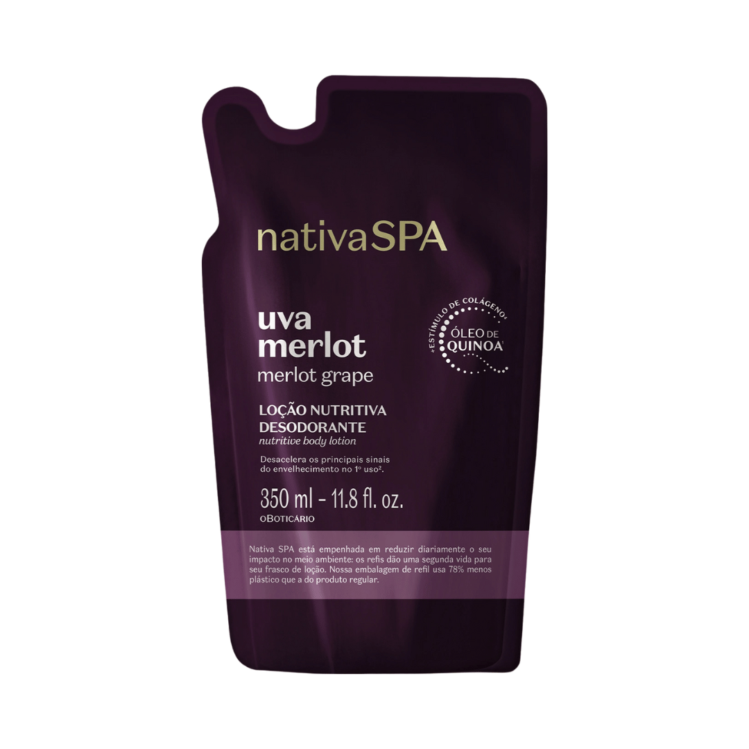Refil Loção Nutritiva Desodorante Nativa Spa Uva Merlot 350ml