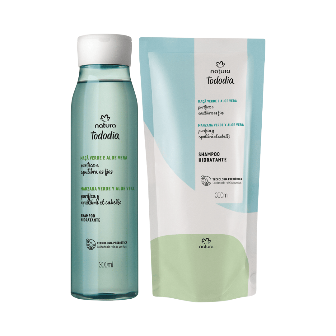 Kit Shampoo Todo Dia Maçã Verde e Aloe Vera com Refil