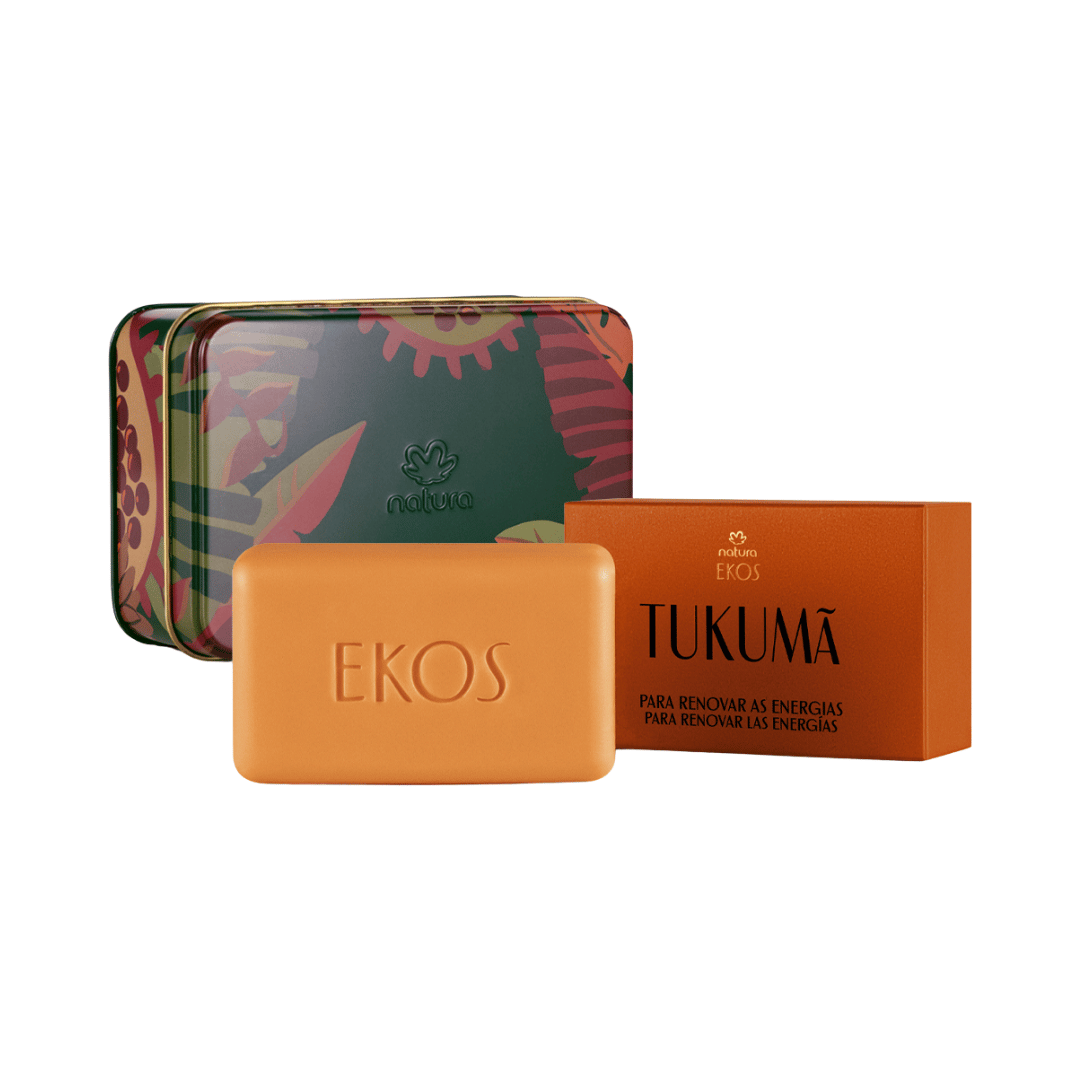 Presente Natura Ekos Tukumã Sabonete em Barra com Lata