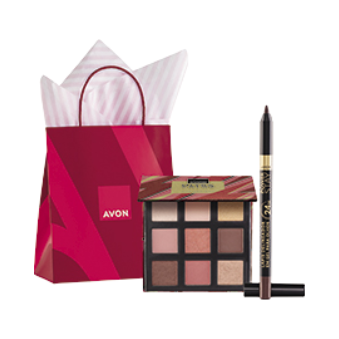 Presente Avon Olhar Poderoso Marrom Dourado