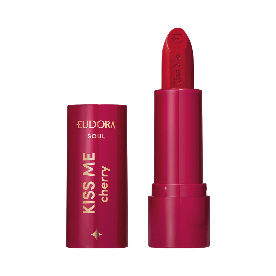 Batom Matte Vermelho Viciante Kiss Me Cherry