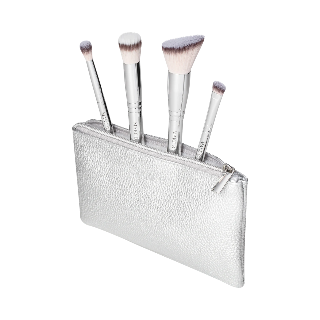Kit Pincel de Maquiagem Silver Make B. Essentials