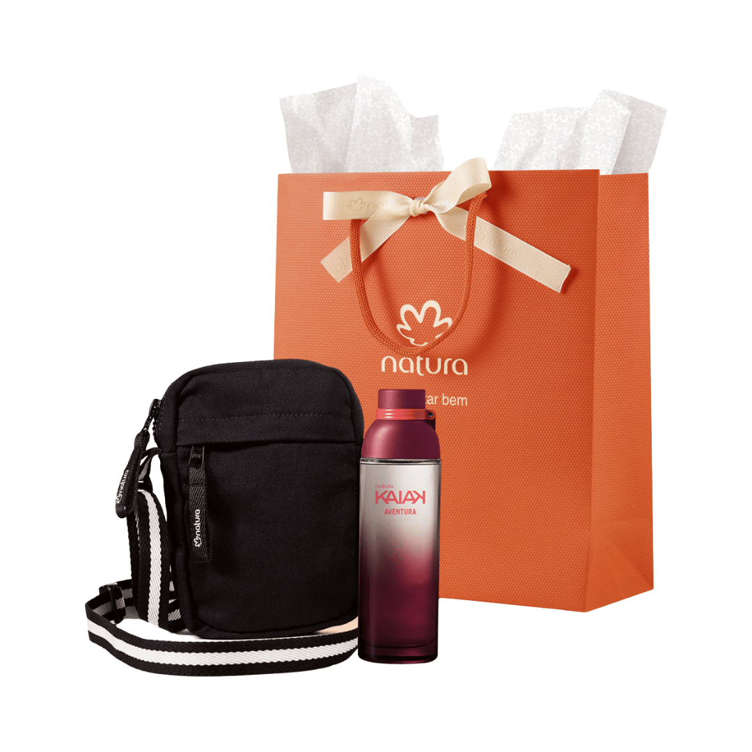 Presente Natura Kaiak Aventura Feminino com Desodorante Colônia e Bolsa