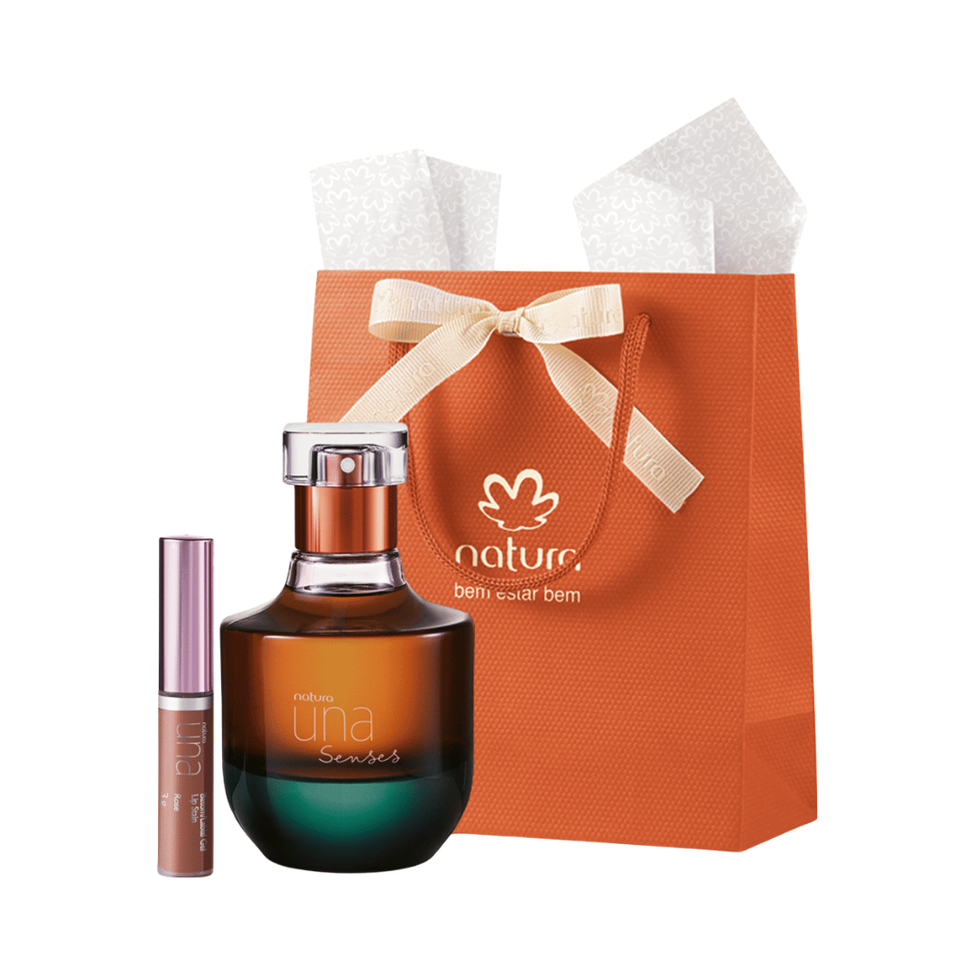 Presente Natura Una Senses e Batom Líquido Lipstain Rosê