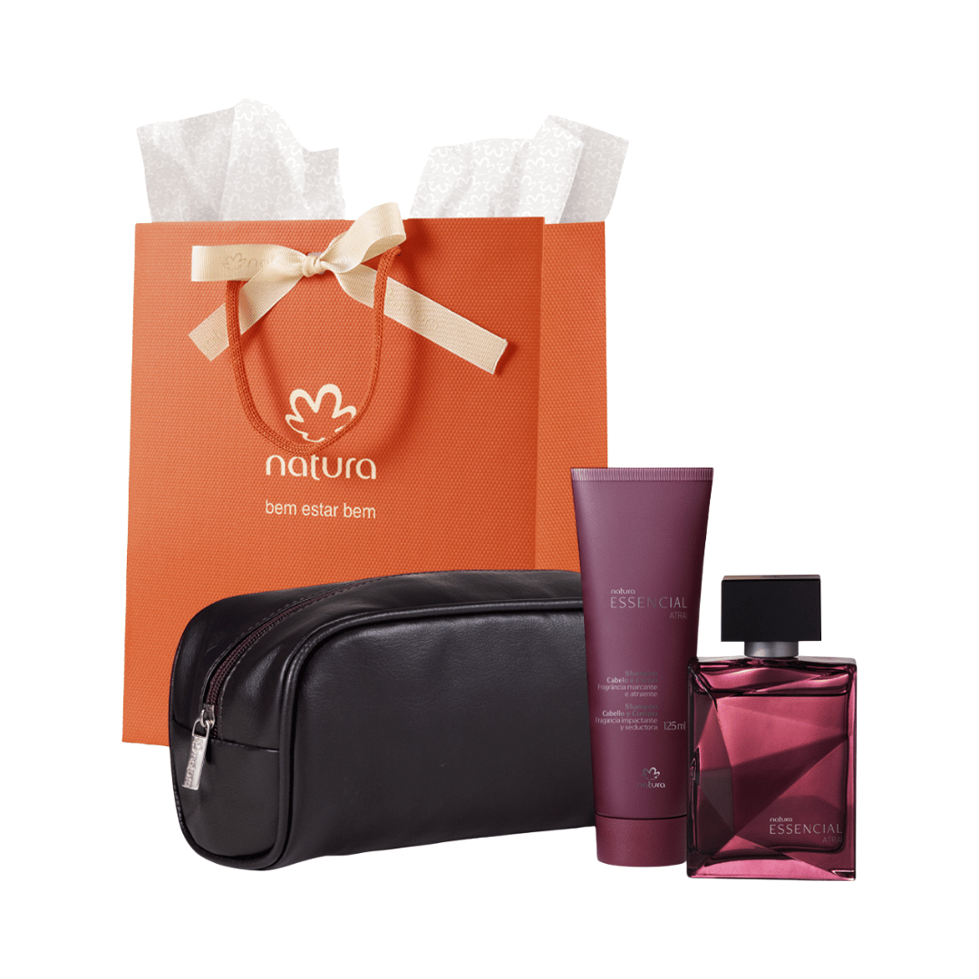 Presente Natura Essencial Atrai Masculino com Nécessaire