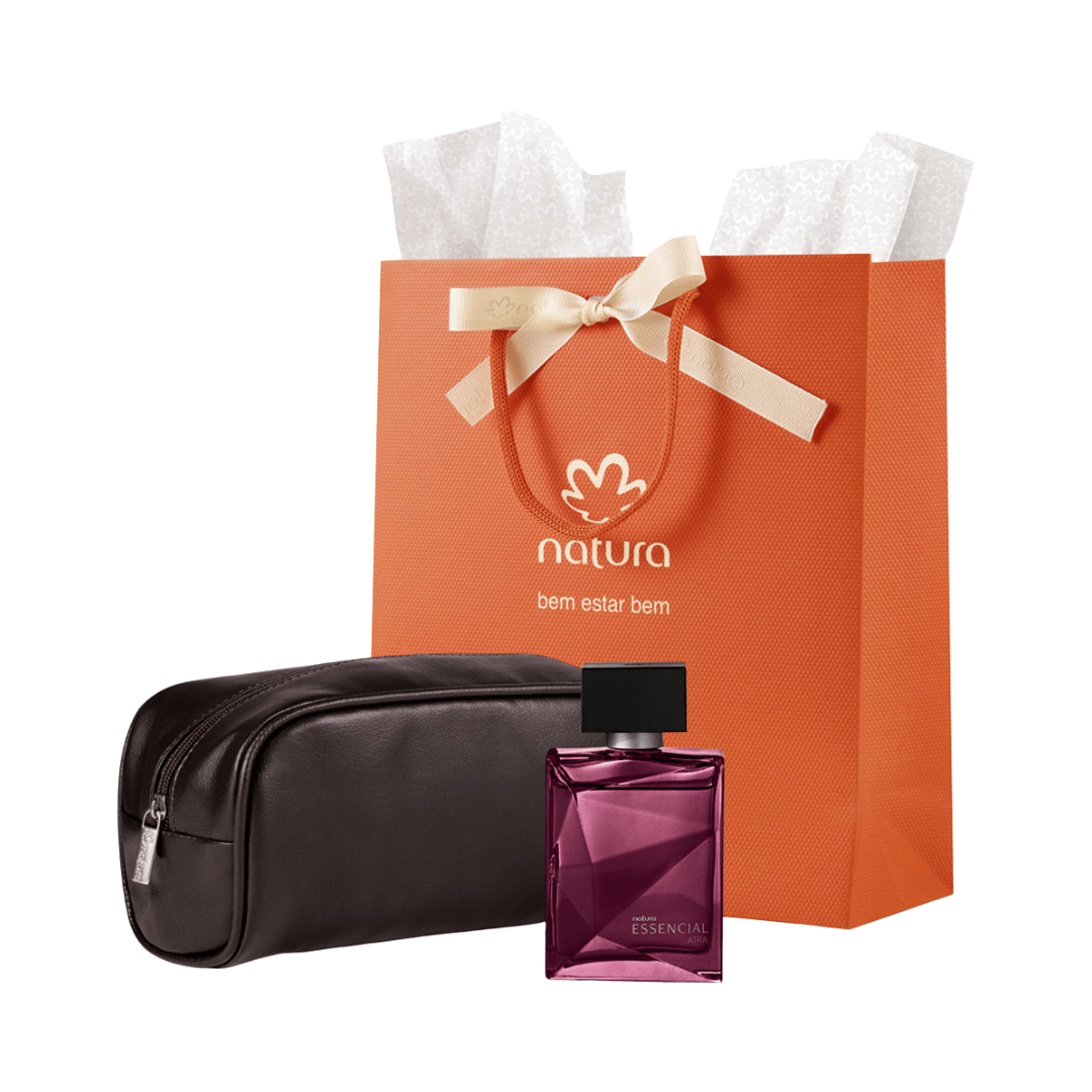 Presente Natura Essencial Atrai Masculino com Deo Parfum e Acessório