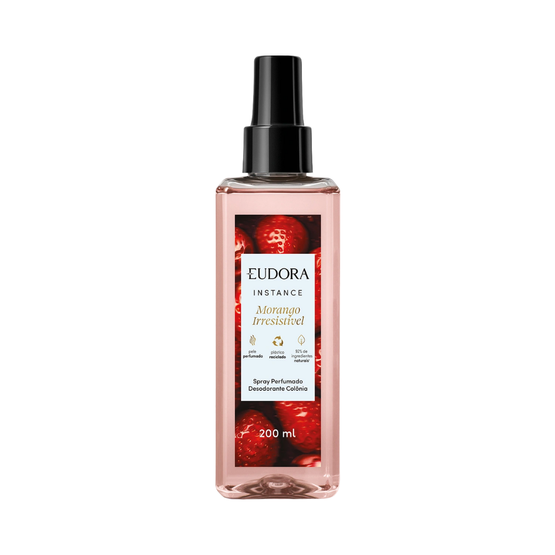 Spray Perfumado Desodorante Colônia Instance Morango Irresistível 200ml