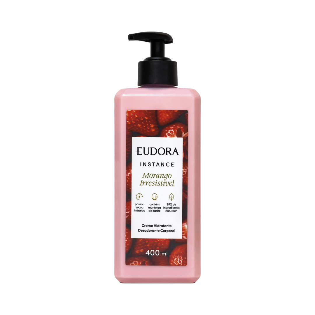 Creme Hidratante Desodorante Corporal Instance Morango Irresistível 400ml