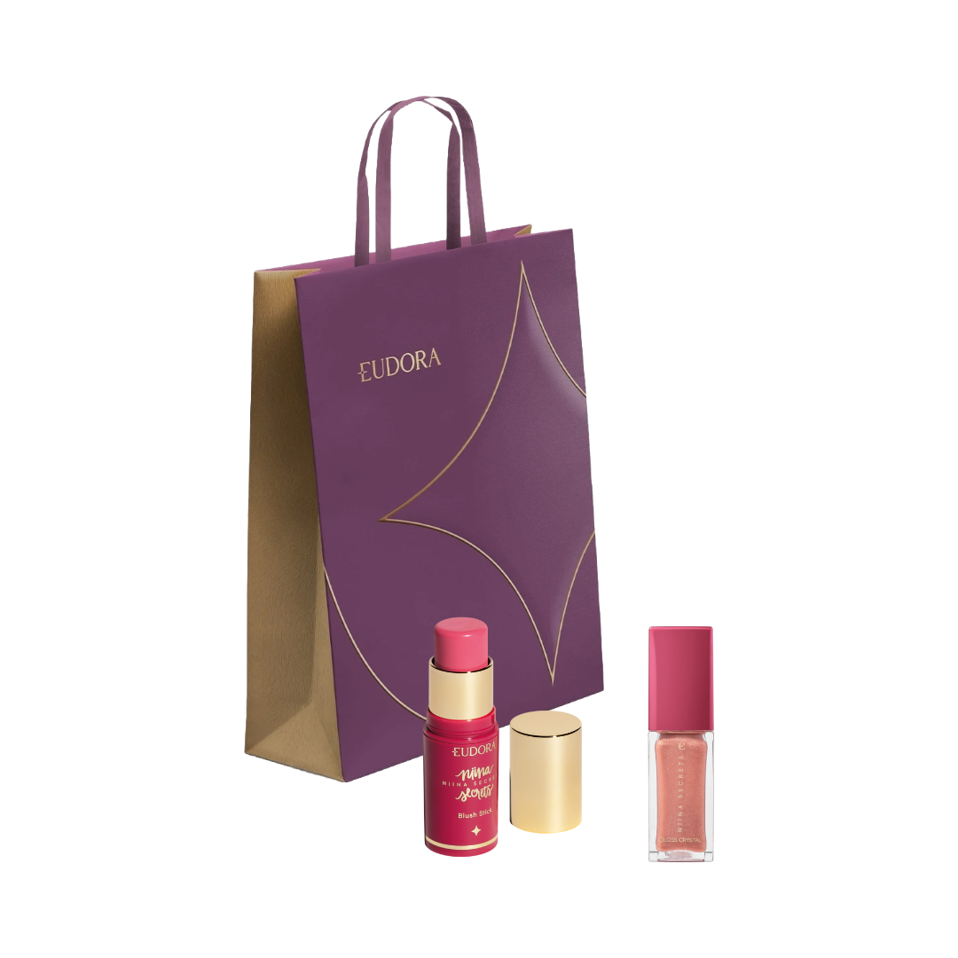 Presente Niina Secrets Batom Gloss Crystal + Blush Stick