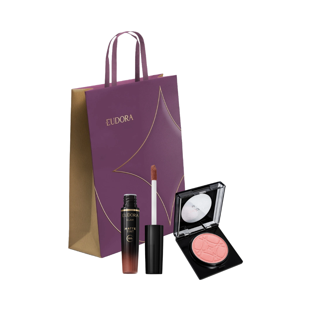 Presente Glam Blush + Batom Líquido Matte Tint