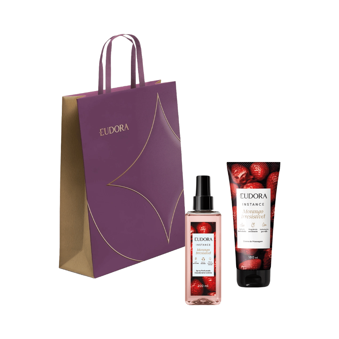 Presente Instance Morango Irresistivel Colonia Spr + Creme Corporal 180ml