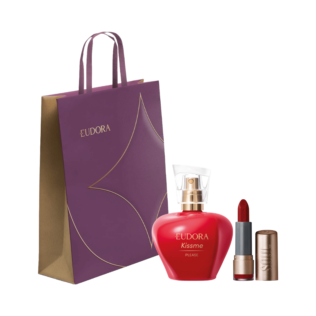 Presente Kiss Me Deo Col Bitoca + Soul Batom Mate Vermelho