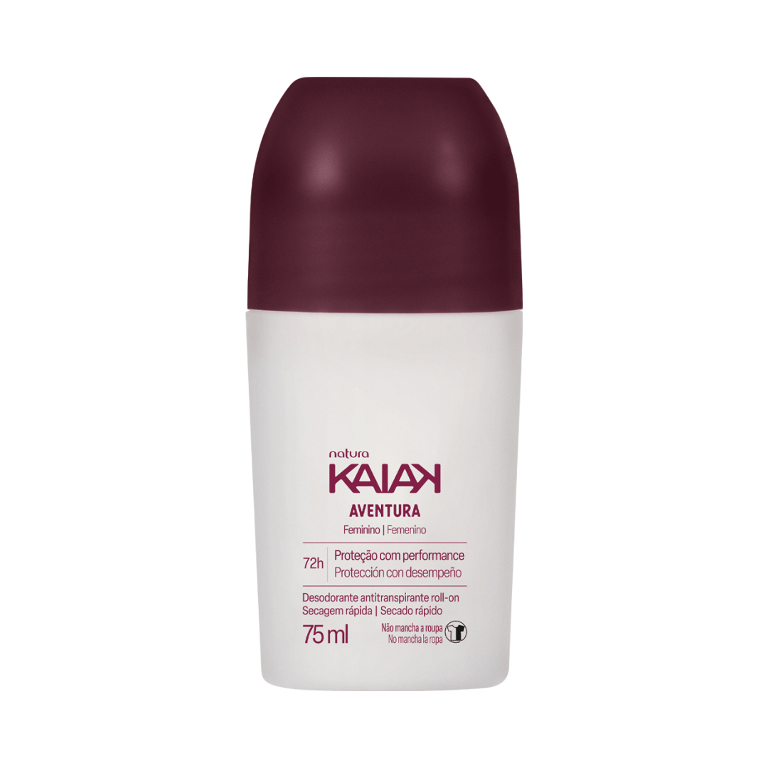 Desodorante Antitranspirante Roll-on Kaiak Aventura Feminino 75ml