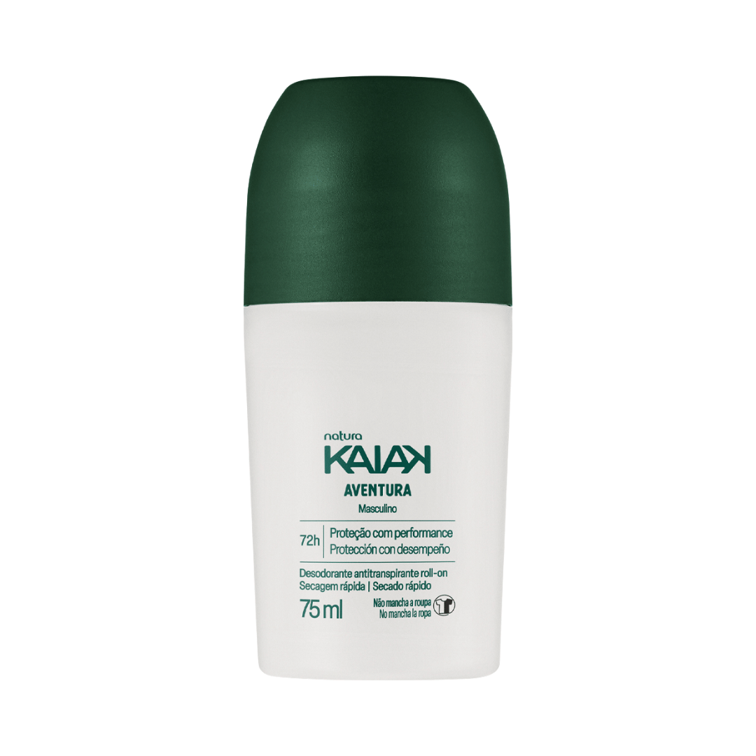 Desodorante Antitranspirante Roll-on Kaiak Aventura Masculino 75ml