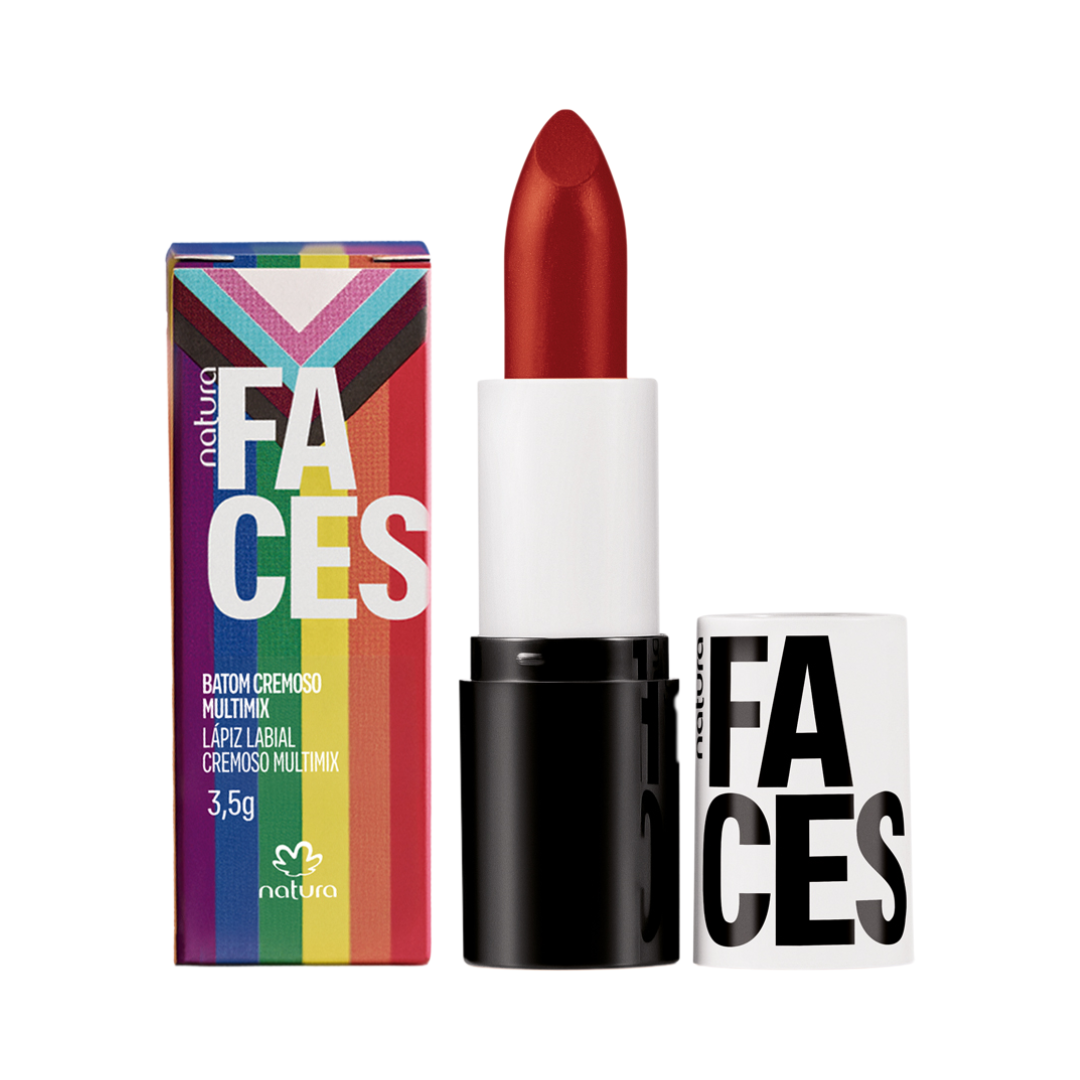 Batom Multimix Cremoso Faces - Vermelho Hot