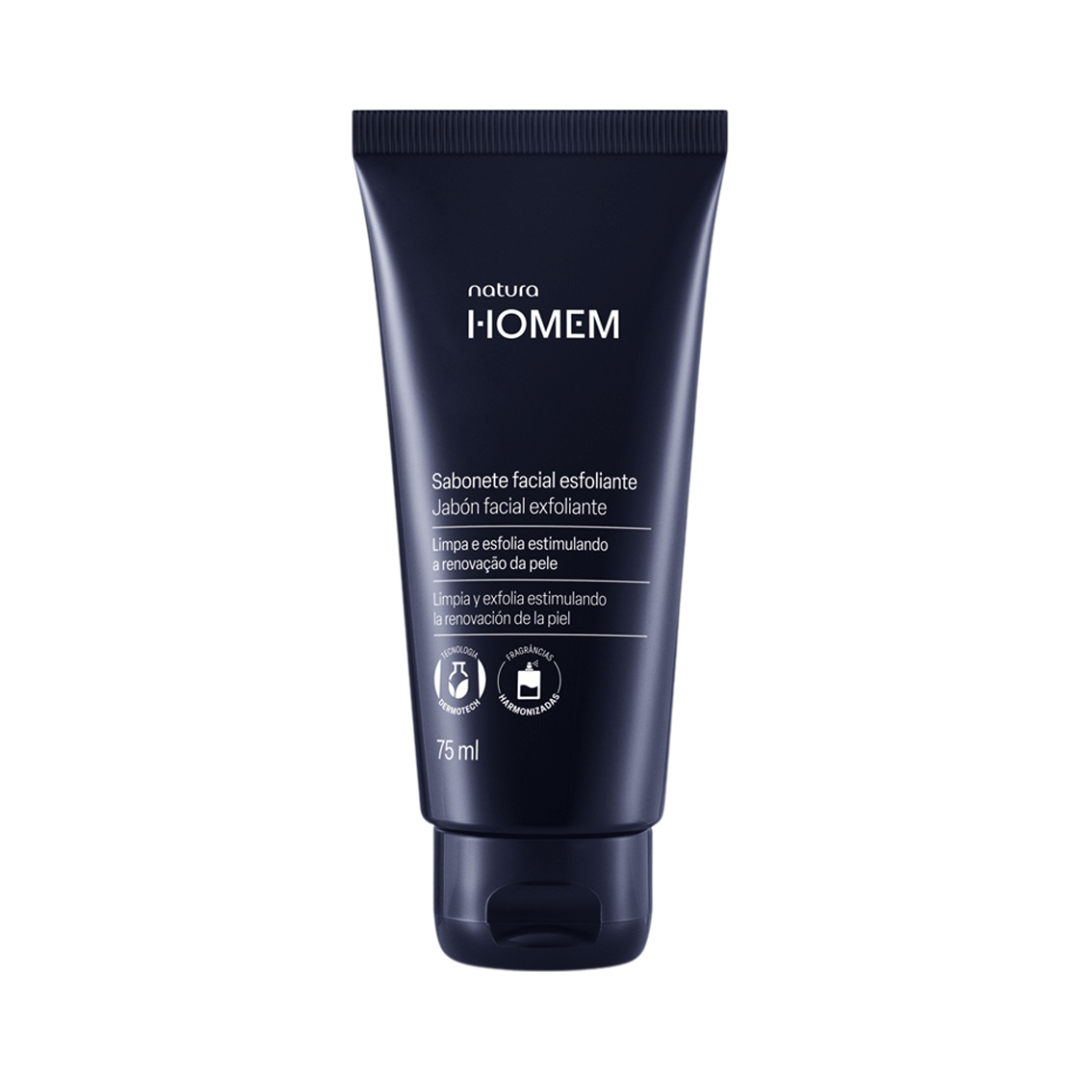 Sabonete Facial Esfoliante Natura Homem