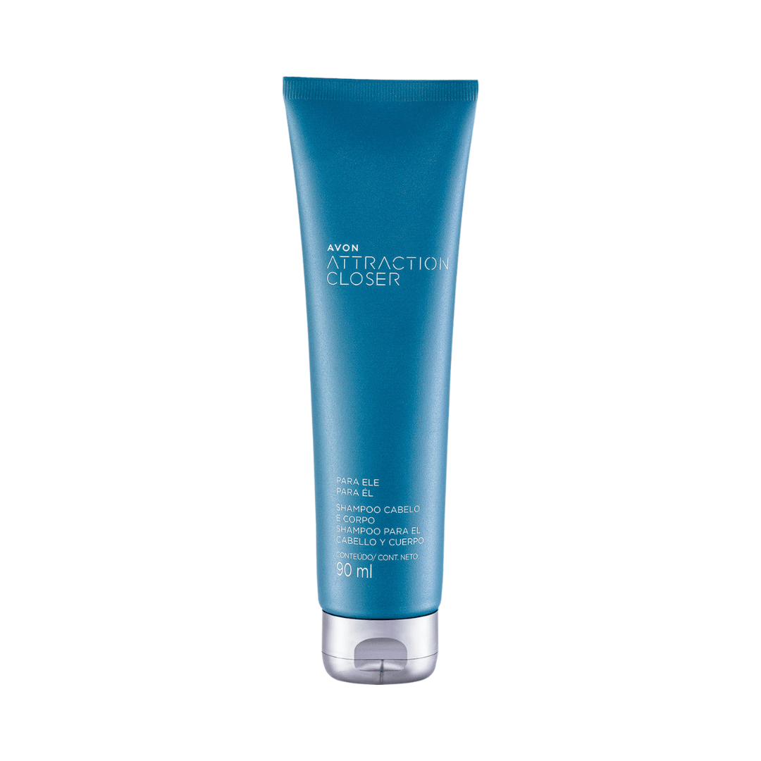 Attraction Closer Para Ele Shampoo Cabelo E Corpo