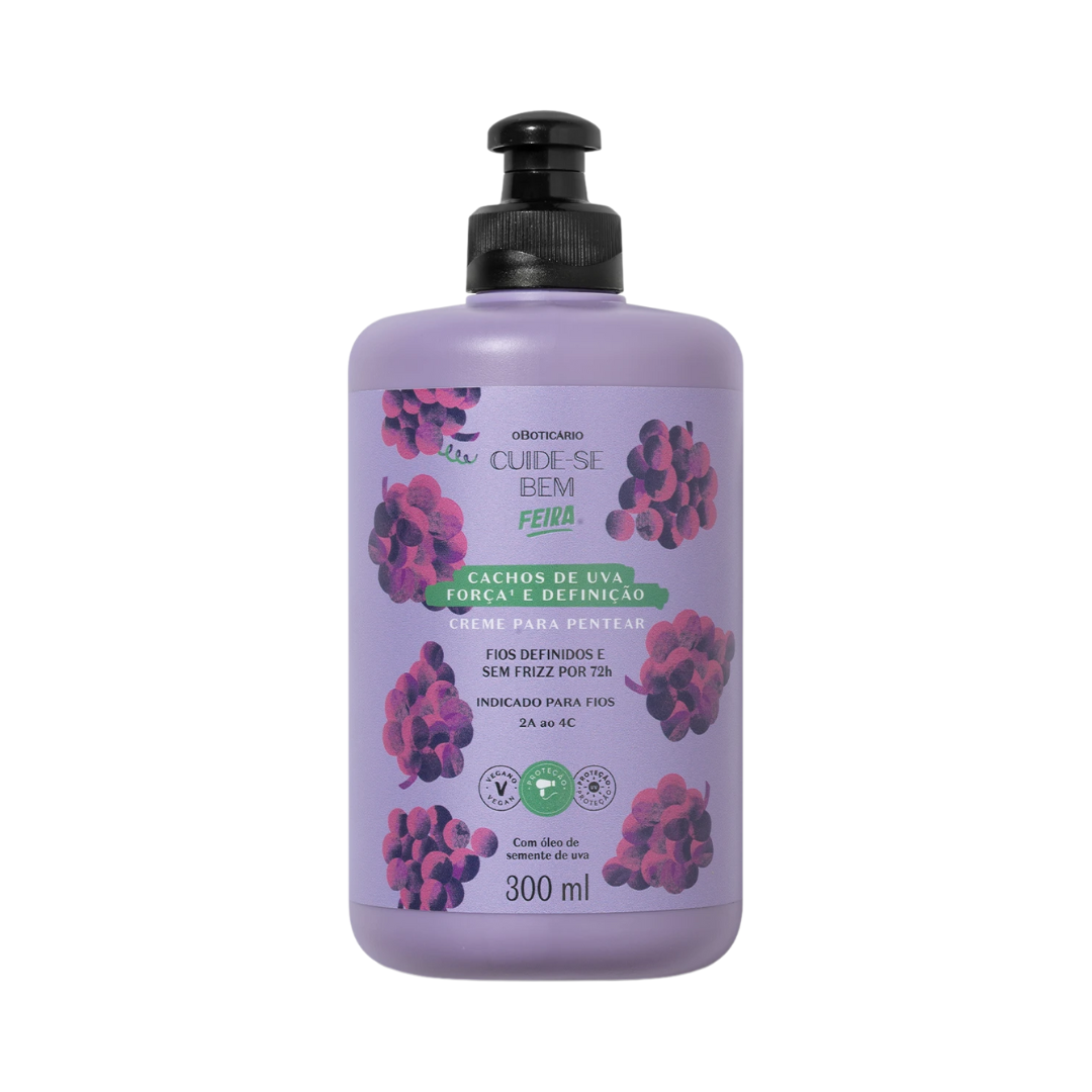 Creme Para Pentear Cuide-se Bem Feira Cachos de Uva 300ml