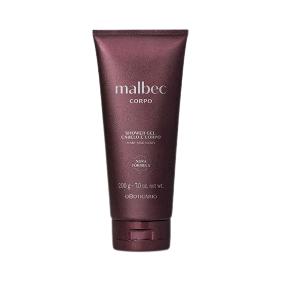 Shower Gel Cabelo e Corpo Malbec Black 200g