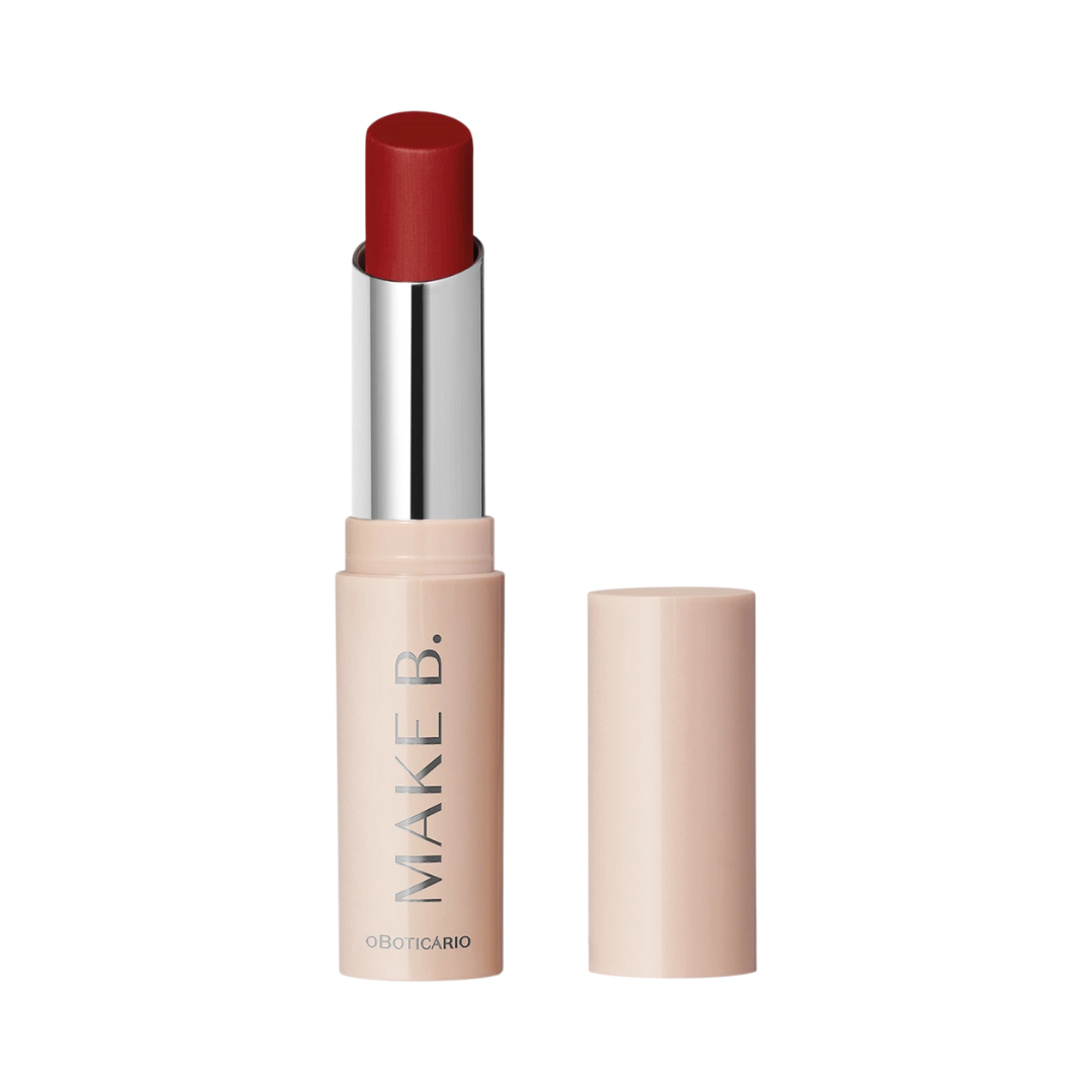 Batom Sheer Multifuncional Vermelho Cherry Make B. Beauty Natural
