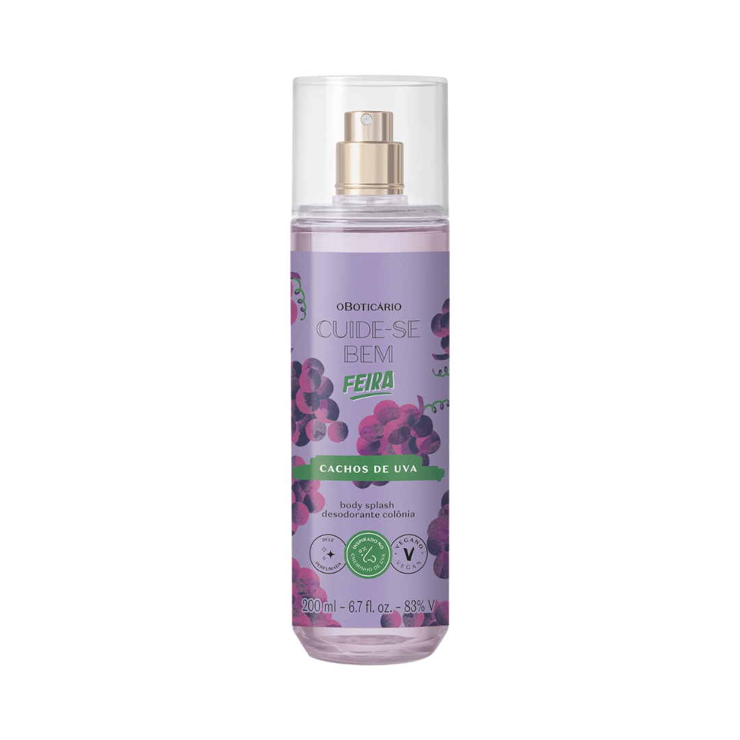 Body Splash Desodorante Colônia Cuide-se Bem Feira Cachos de Uva 200ml