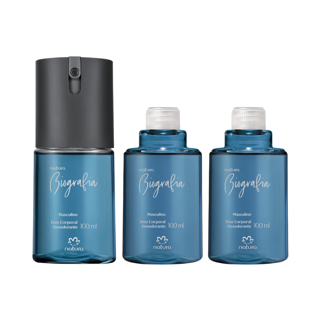 Kit Desodorante Corporal Biografia Masculino