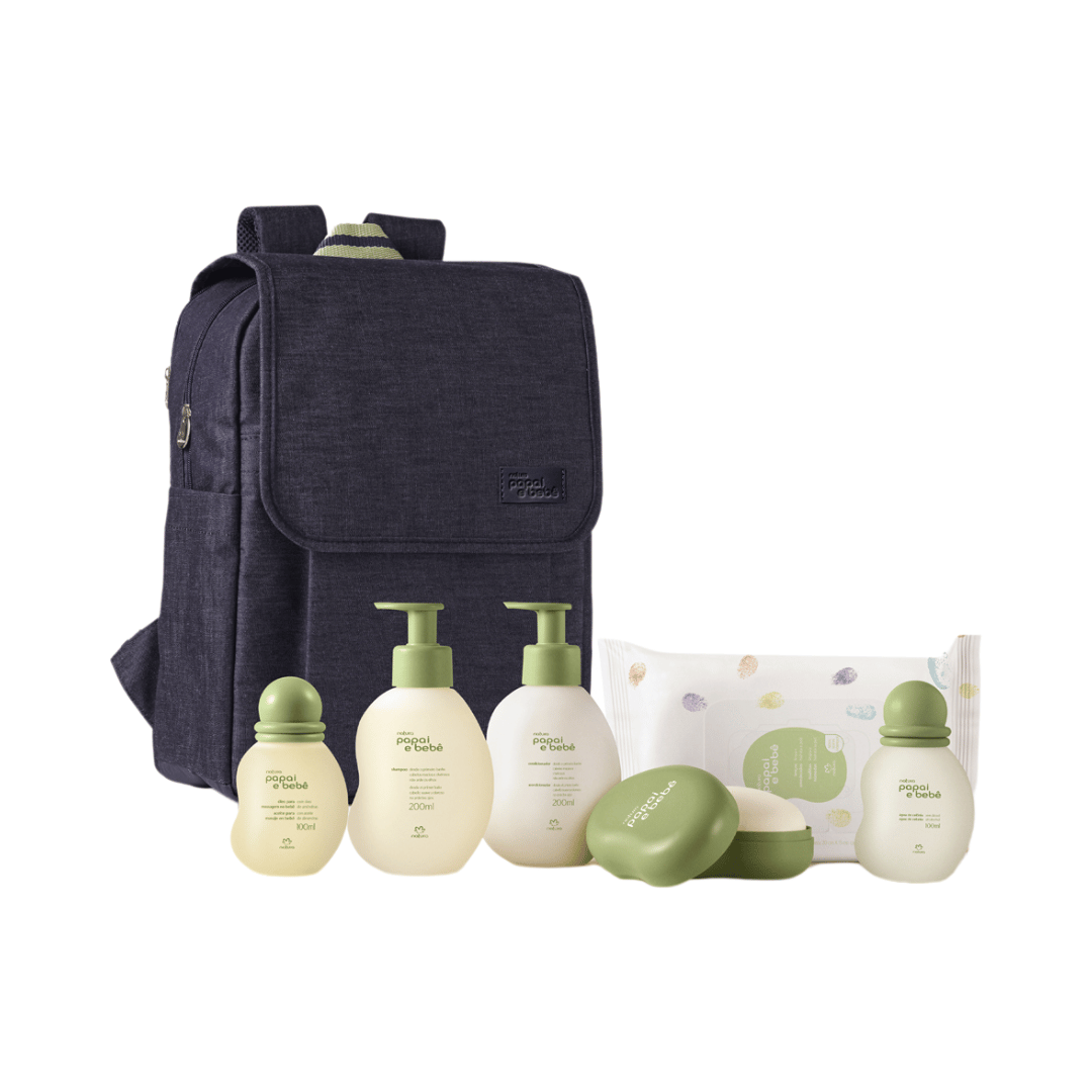 Kit Mochila Com Trocador Papai E Bebê