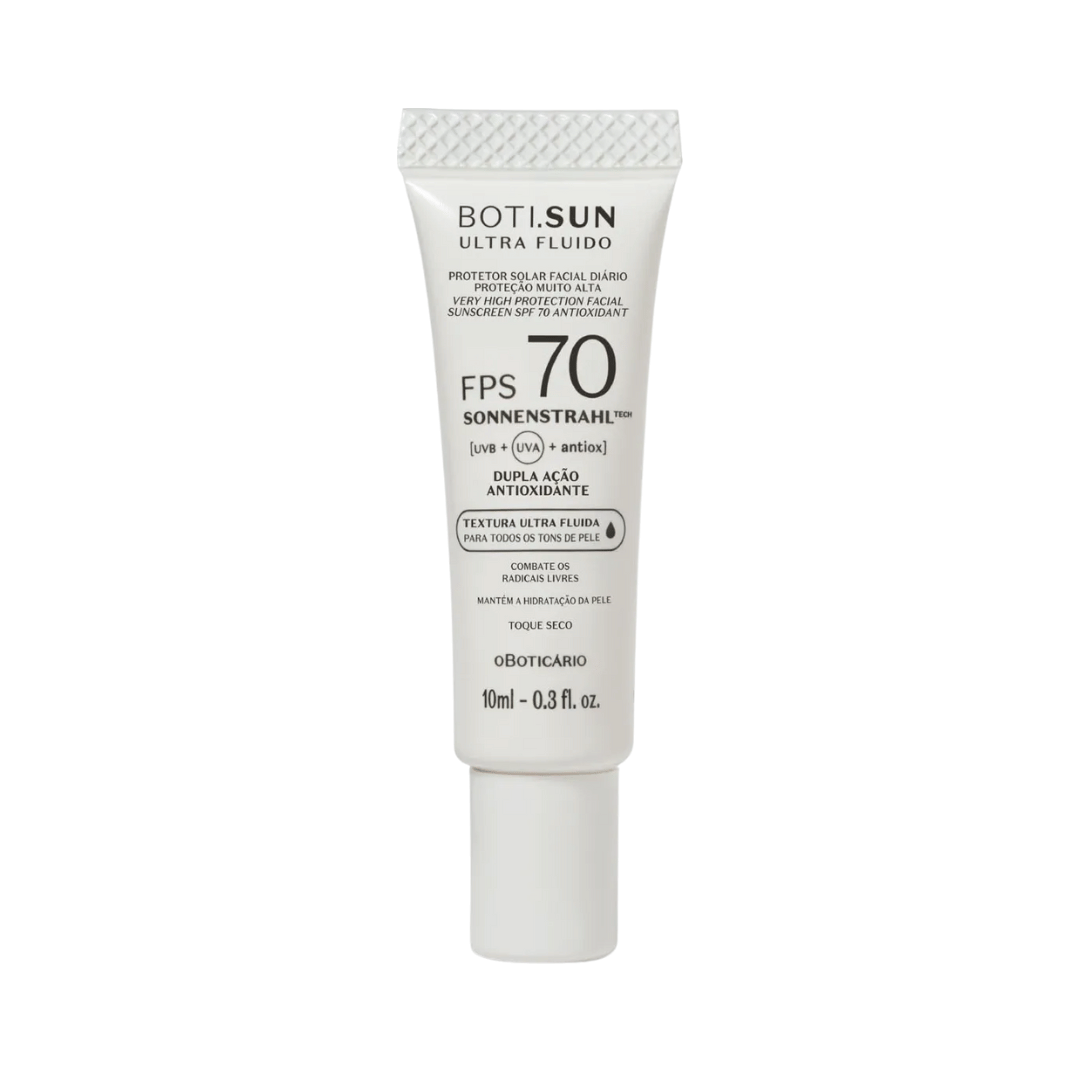 Protetor Solar Facial Antioxidante FPS 70 Boti.Sun Ultra Fluido 10ml
