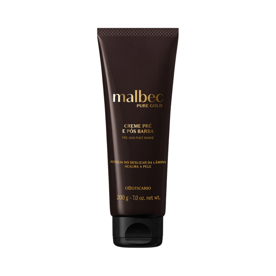 Creme Pré e Pós-Barba Malbec Pure Gold 200g