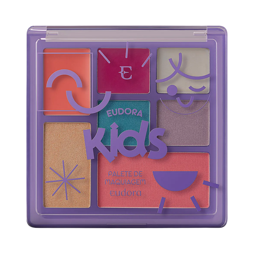 Palete de Maquiagem Multifuncional Poder Colorido Eudora Kids
