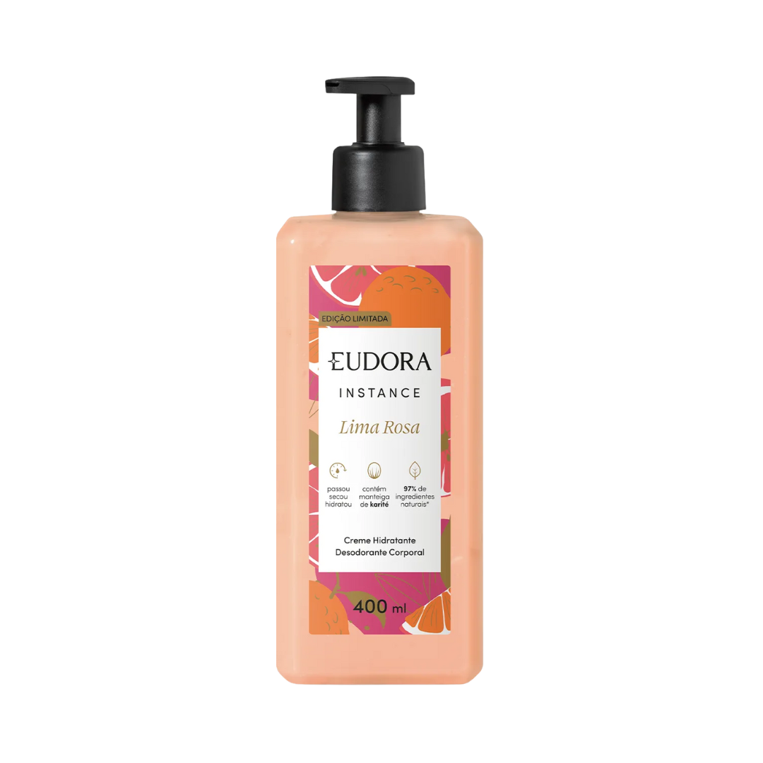 Creme Hidratante Desodorante Corporal Instance Lima Rosa 400ml