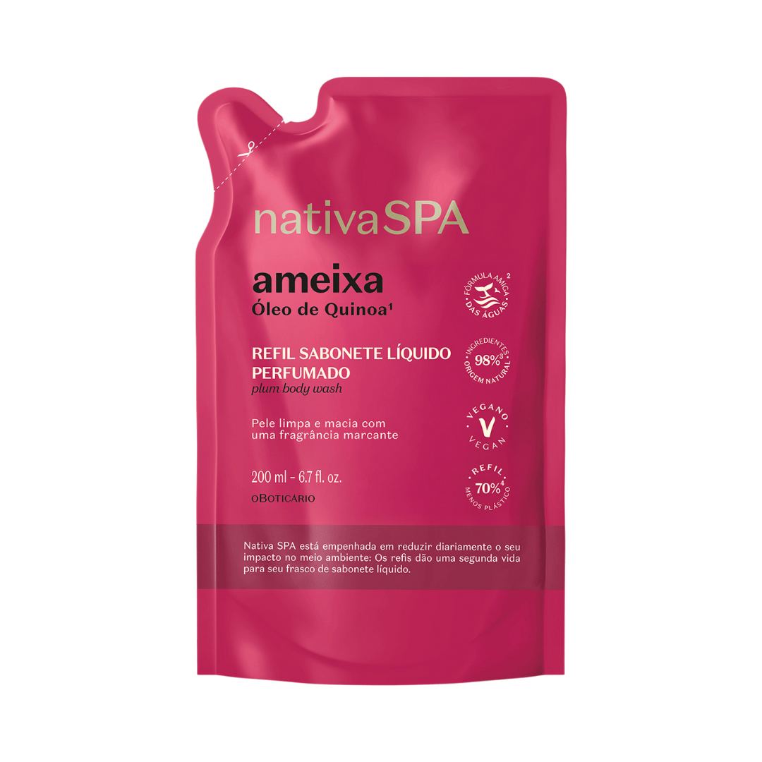 Refil Sabonete Líquido Perfumado Nativa Spa Ameixa 250ml