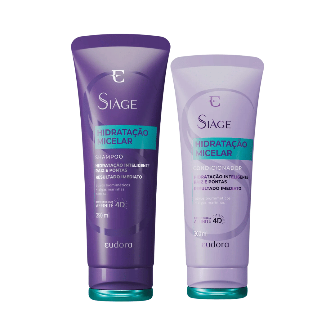 Combo Siàge Hidratação Micelar: Shampoo 250ml + Condicionador 200ml
