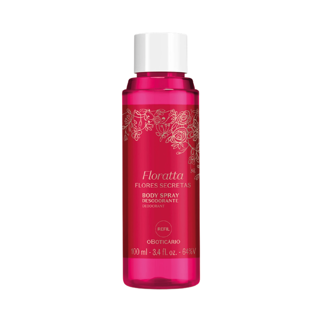 Refil Body Spray Desodorante Floratta Flores Secretas 100ml