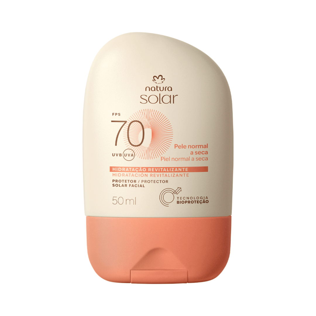 Protetor Solar Facial Pele Normal A Seca Fps 70 Natura Solar 50ml