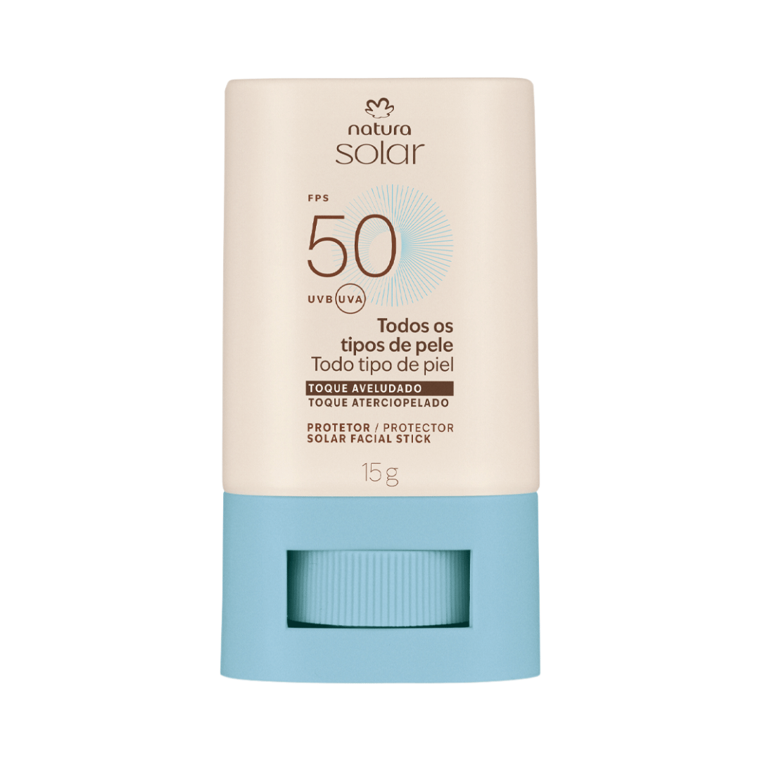 Protetor Solar Facial Stick Fps 50 Natura Solar 15g