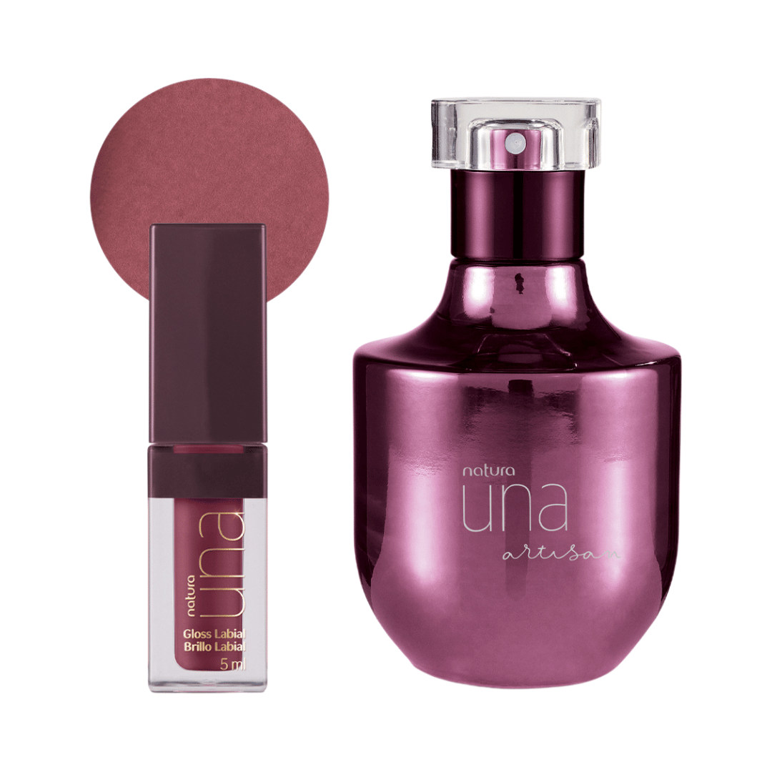 Kit Una Artisan Deo Parfum E Gloss Labial Hidratação Ativa
