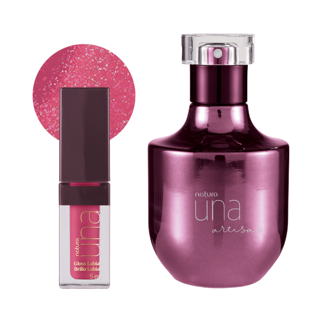 Kit Una Artisan Deo Parfum E Gloss Labial Hidratação Ativa