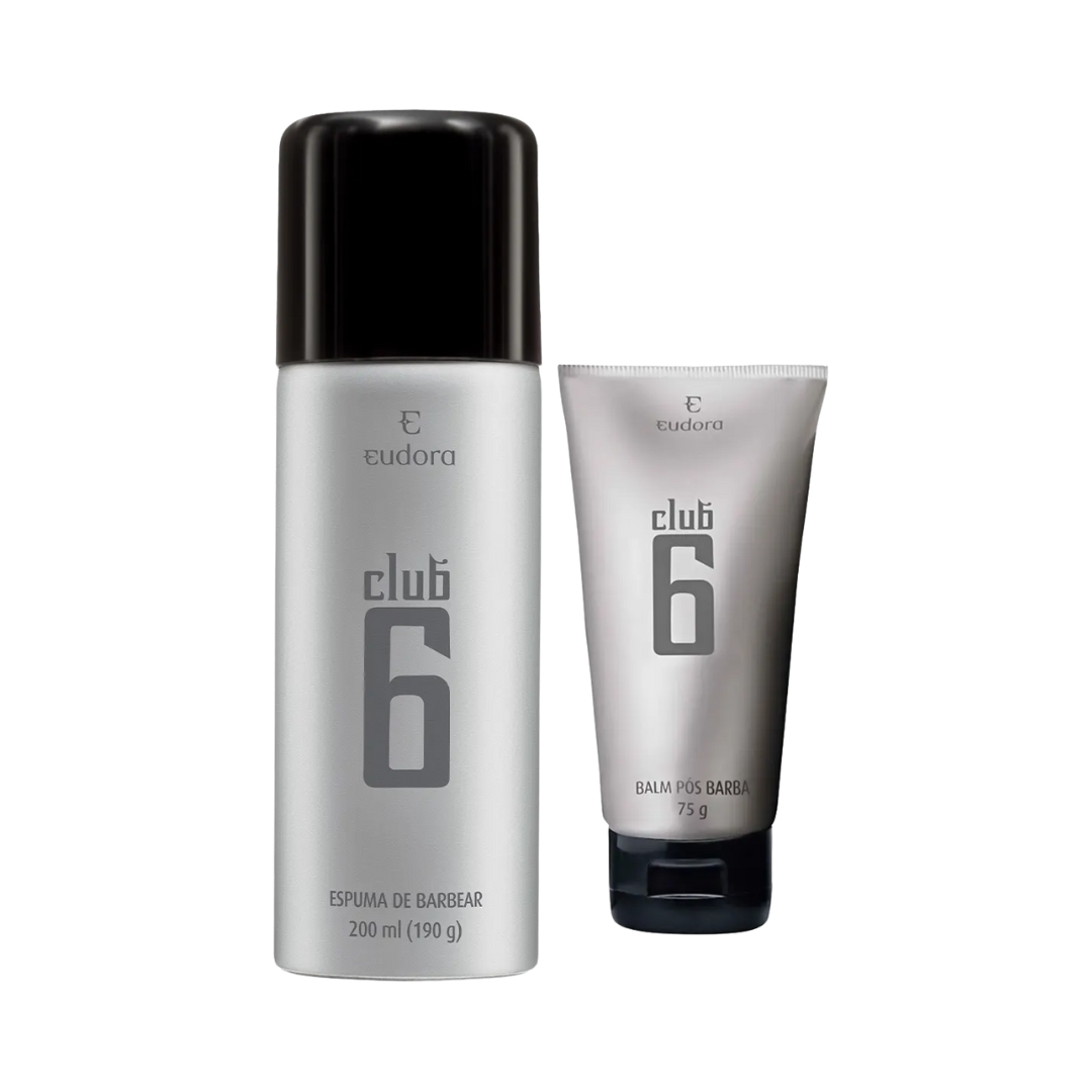 Combo Club 6: Espuma de Barbear 200ml + Balm Pós-Barba 75g