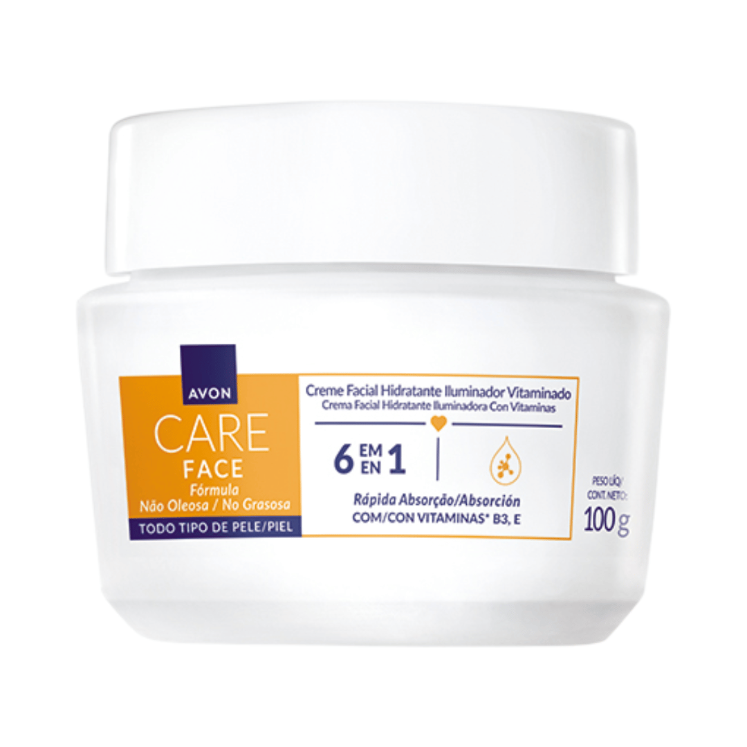 Creme Facial Iluminador Vitaminado 6 Em 1 Avon Care