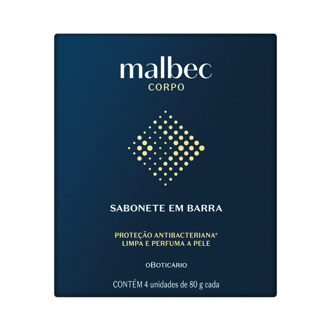 Kit Sabonetes Em Barra Malbec 4x80g