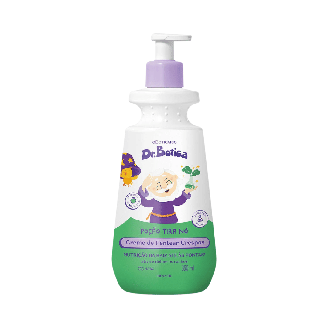 Creme Para Pentear Infantil Cabelos Crespos 4 ABC Dr.Botica Poção Tira Nó 350ml