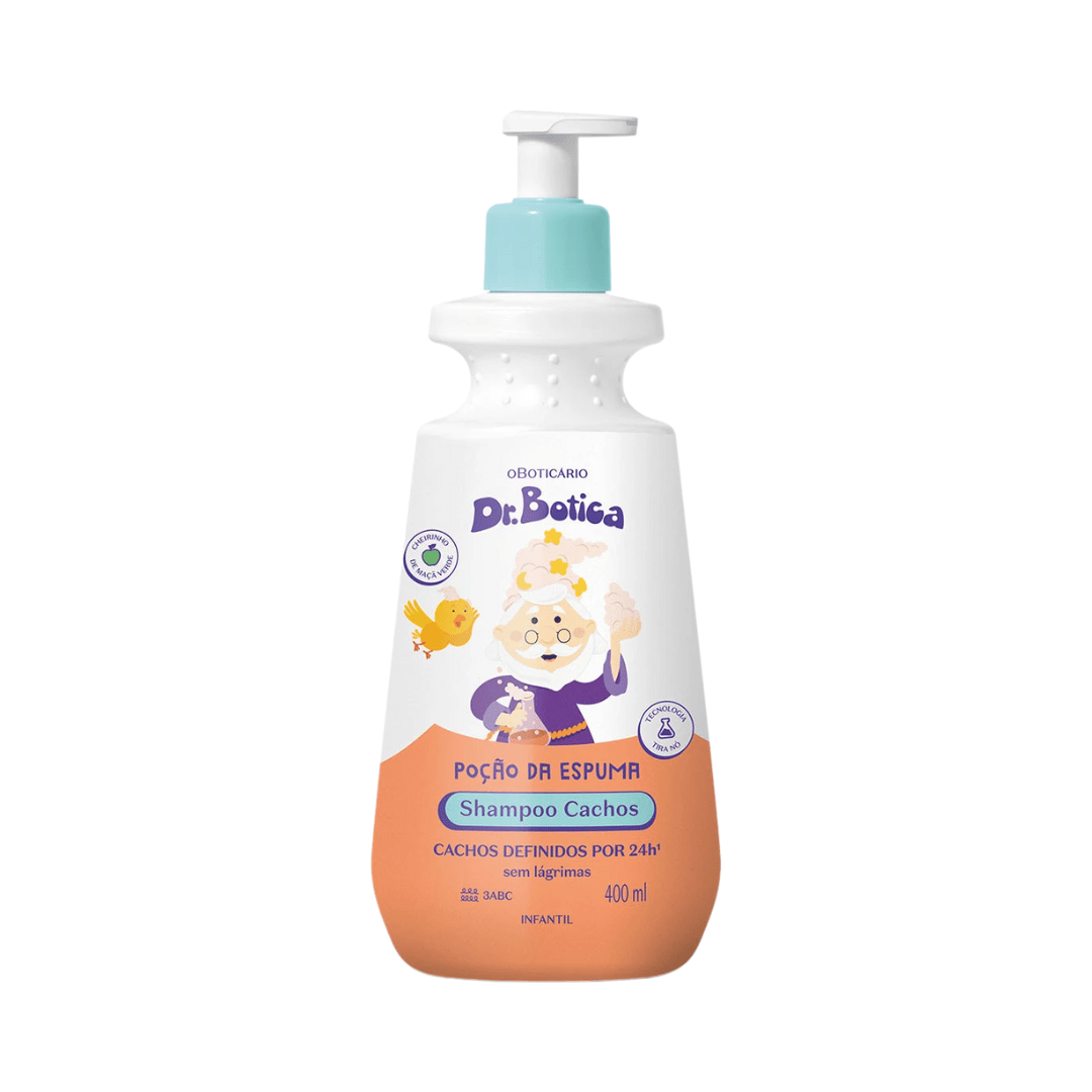 Shampoo Infantil Cabelos Cacheados 3 ABC Dr.Botica Poção Da Espuma 400ml